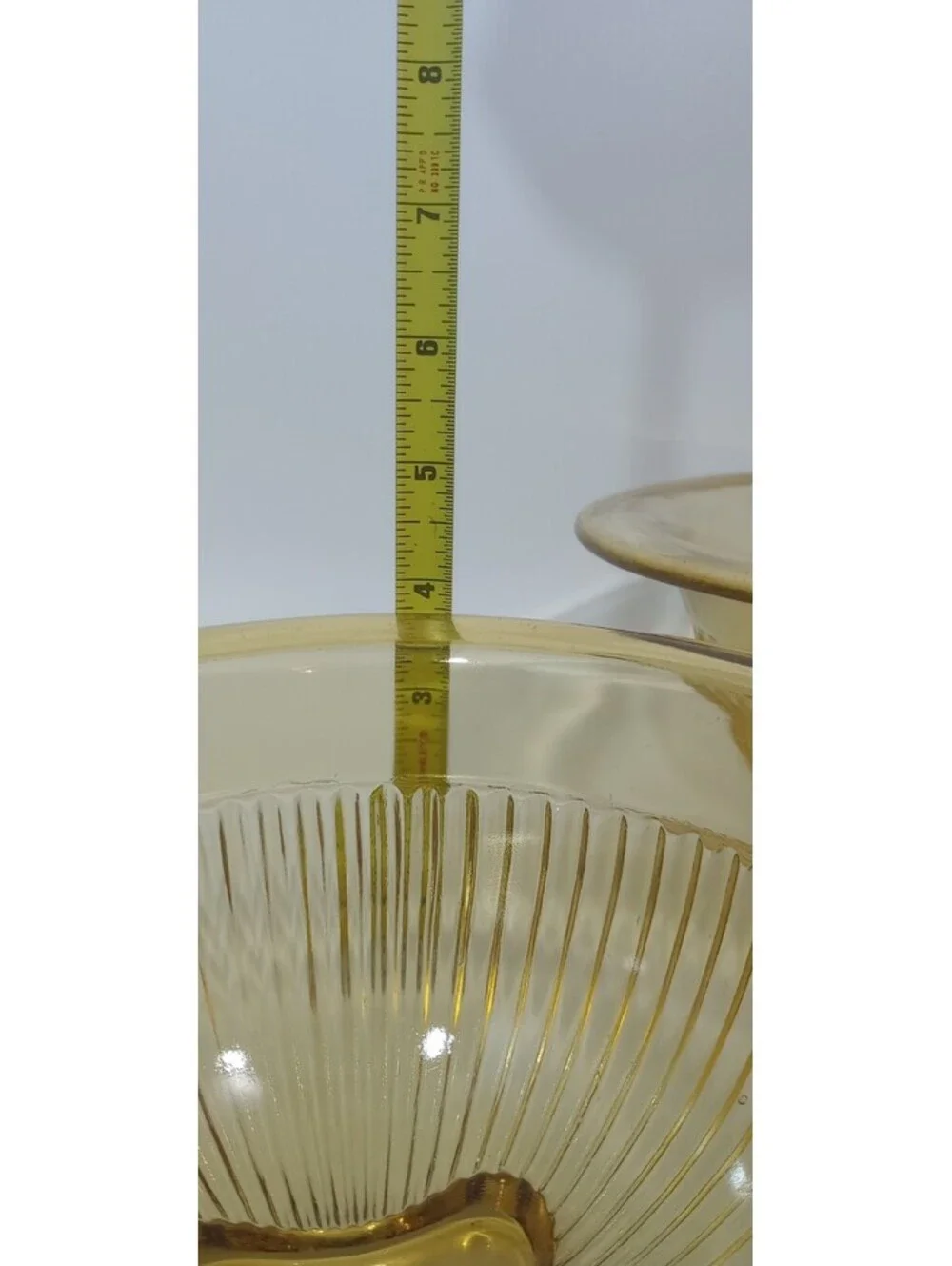 SET of 3 Federal Glass Stacking Amber Glass Mixing Serving Bowls Depression
